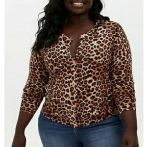 Torrid Leopard button front cardigan!